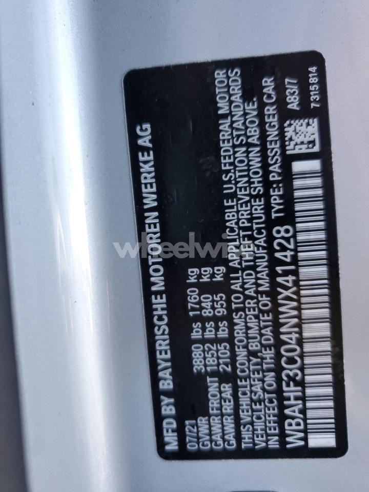 Photo 12 of 2022 BMW Z4 SDRIVE30I N/A (VIN WBAHF3C04NWX41428)