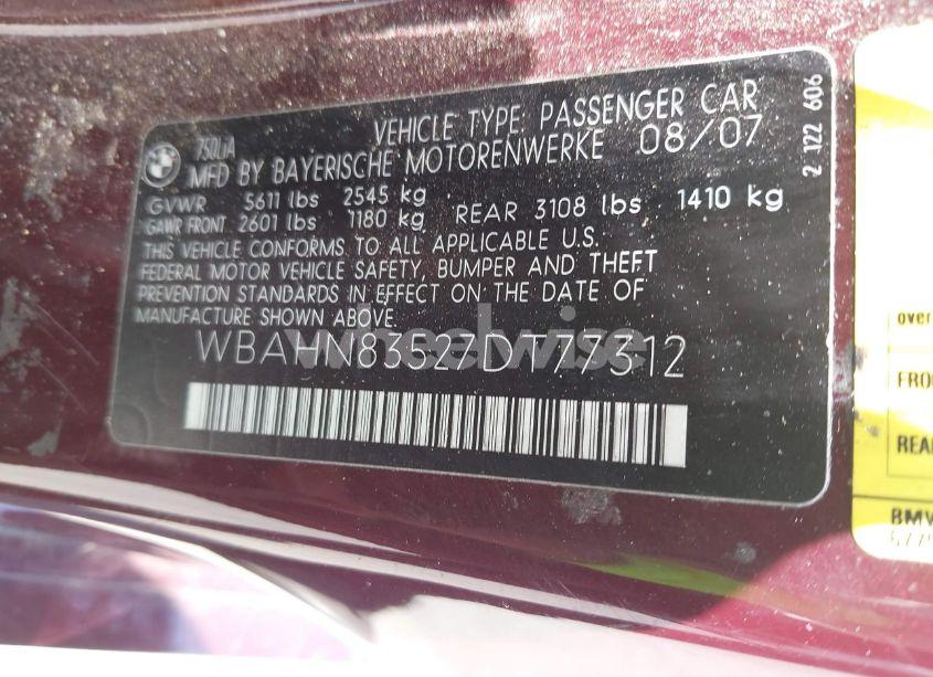 Photo 9 of 2007 Bmw 750li (VIN WBAHN83527DT77312)