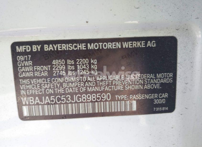 Photo 9 of 2018 Bmw 530i (VIN WBAJA5C53JG898590)