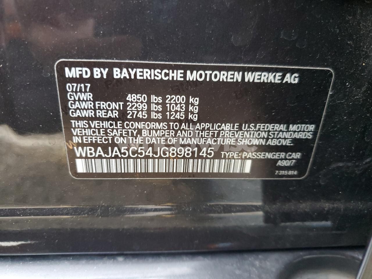 Photo 12 of 2018 BMW 530 I (VIN WBAJA5C54JG898145)