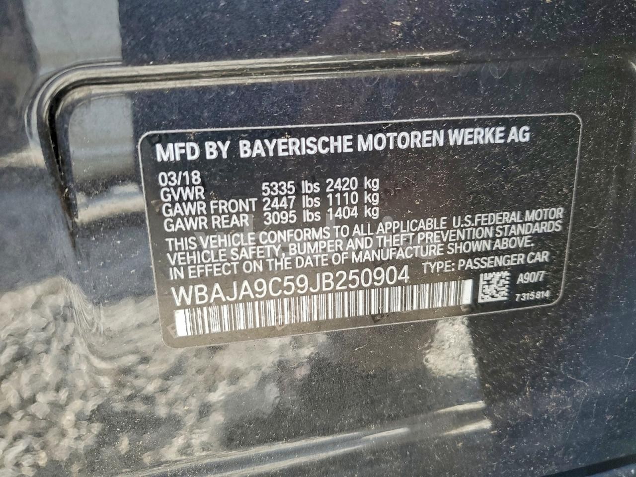 Photo 12 of 2018 BMW 530E (VIN WBAJA9C59JB250904)