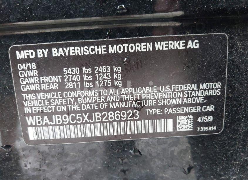 Photo 9 of 2018 Bmw M550i XDRIVE (VIN WBAJB9C5XJB286923)