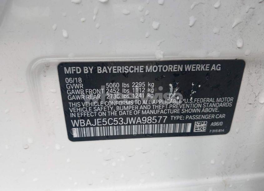 Photo 9 of 2018 Bmw 540i (VIN WBAJE5C53JWA98577)
