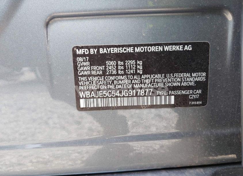 Photo 9 of 2018 Bmw 540i (VIN WBAJE5C54JG917877)