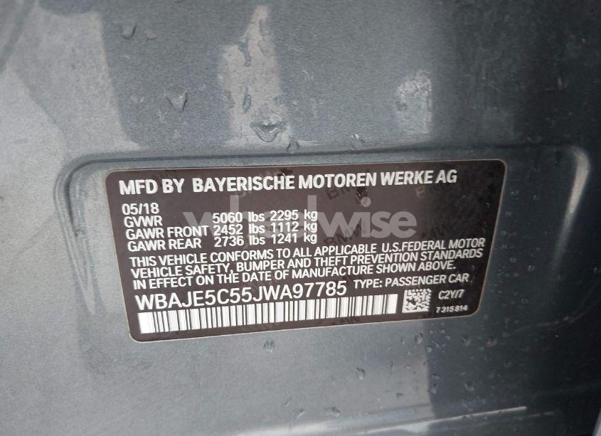 Photo 9 of 2018 Bmw 540i (VIN WBAJE5C55JWA97785)