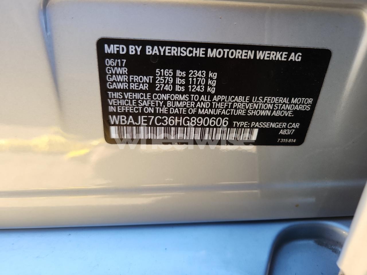 Photo 12 of 2017 BMW 540 XI (VIN WBAJE7C36HG890606)