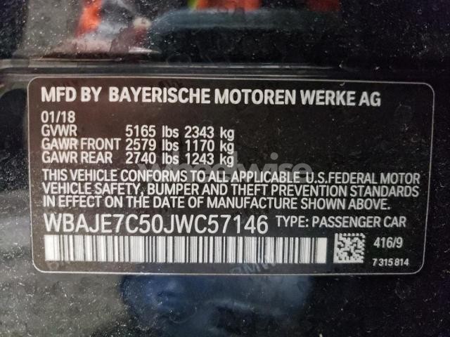 Photo 13 of 2018 BMW 540 XI (VIN WBAJE7C50JWC57146)