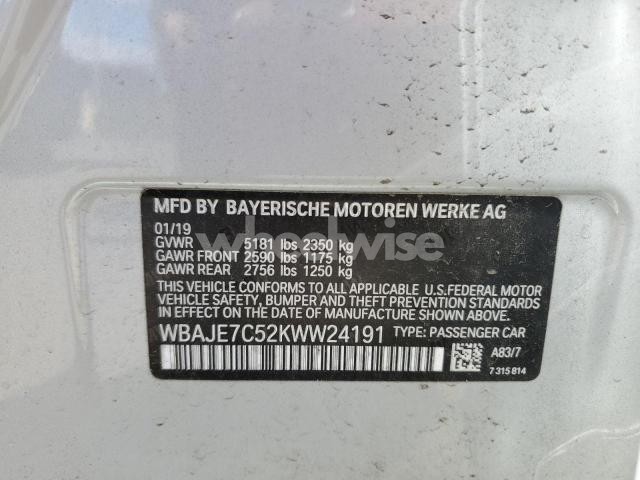 Photo 13 of 2019 BMW 540 XI (VIN WBAJE7C52KWW24191)