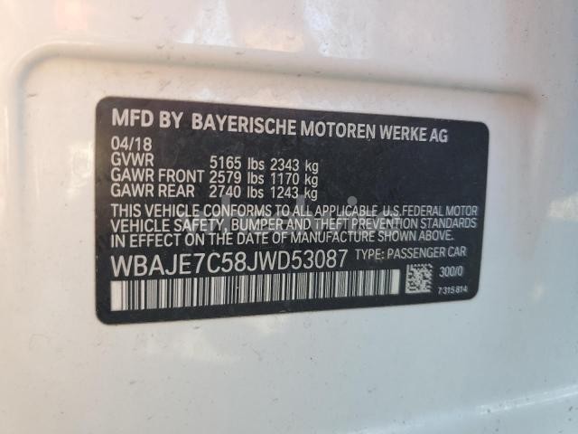 Photo 11 of 2018 BMW 540 XI (VIN WBAJE7C58JWD53087)