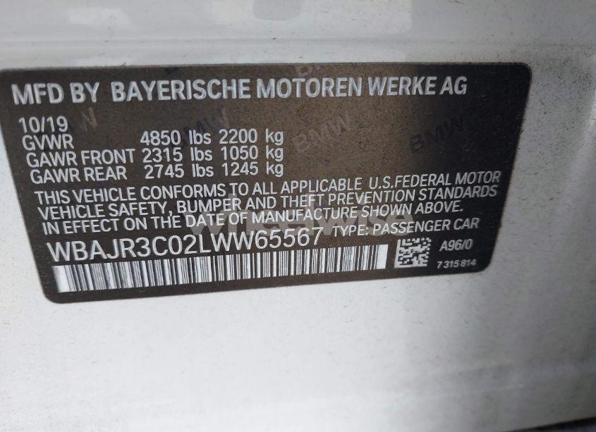 Photo 9 of 2020 Bmw 530i N/A (VIN WBAJR3C02LWW65567)