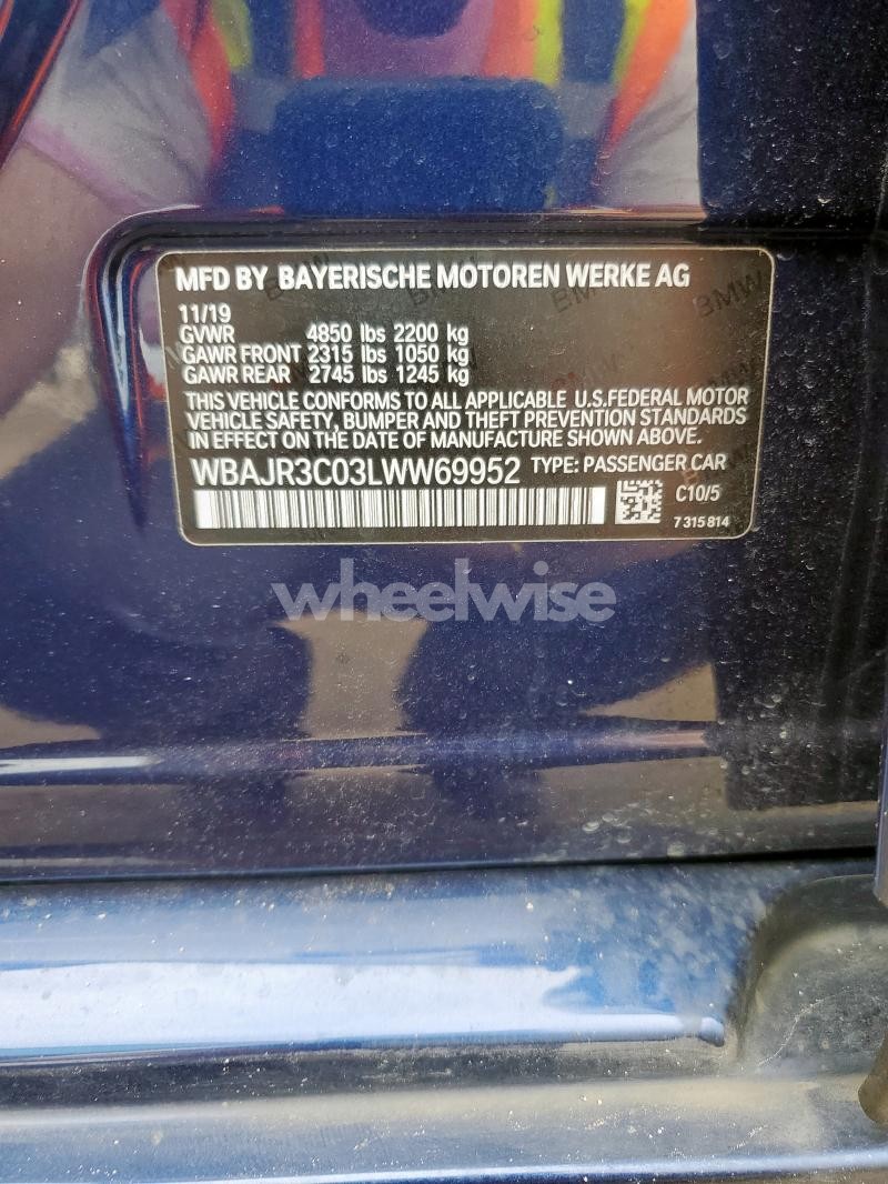 Photo 8 of 2020 BMW 530 I (VIN WBAJR3C03LWW69952)