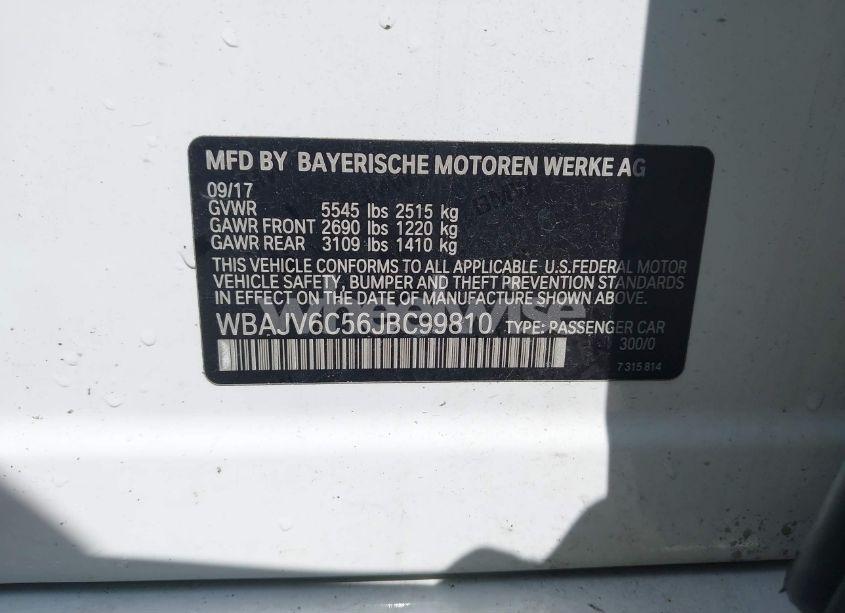 Photo 9 of 2018 Bmw 640i GRAN TURISMO XDRIVE (VIN WBAJV6C56JBC99810)