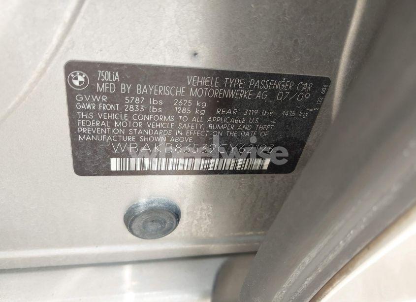 Photo 9 of 2009 Bmw 750li (VIN WBAKB83539CY62193)
