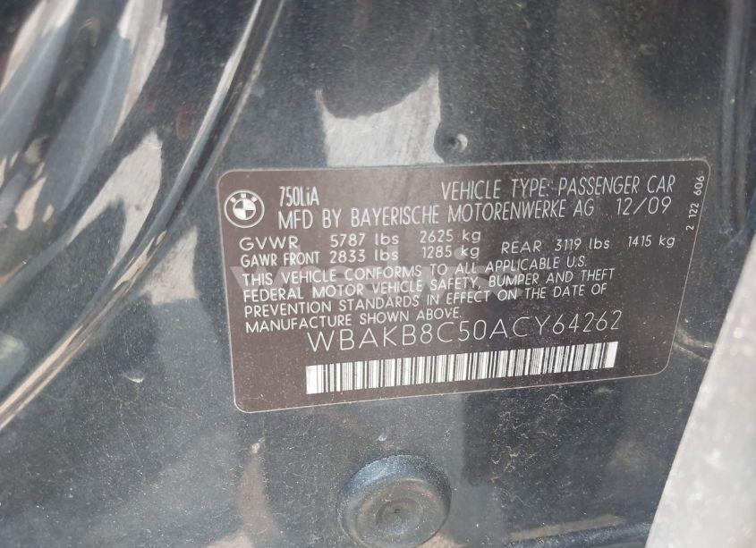 Photo 9 of 2010 Bmw 750li (VIN WBAKB8C50ACY64262)