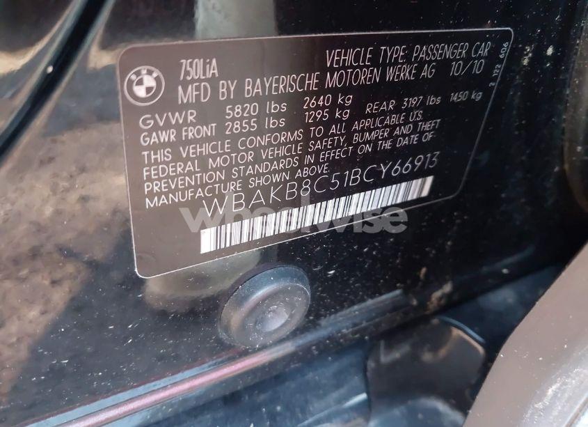 Photo 9 of 2011 Bmw 750li (VIN WBAKB8C51BCY66913)