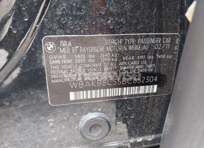 Photo 9 of 2011 Bmw 750li (VIN WBAKB8C55BC852304)