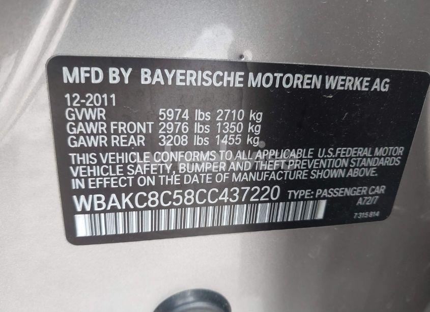 Photo 9 of 2012 Bmw 750li XDRIVE (VIN WBAKC8C58CC437220)