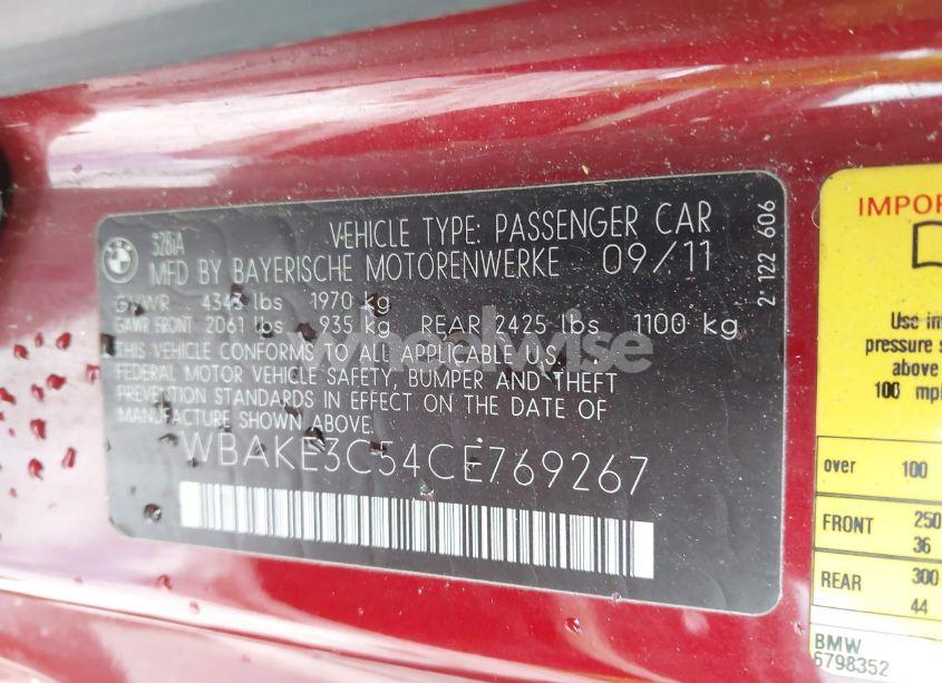 Photo 9 of 2012 Bmw 328i (VIN WBAKE3C54CE769267)