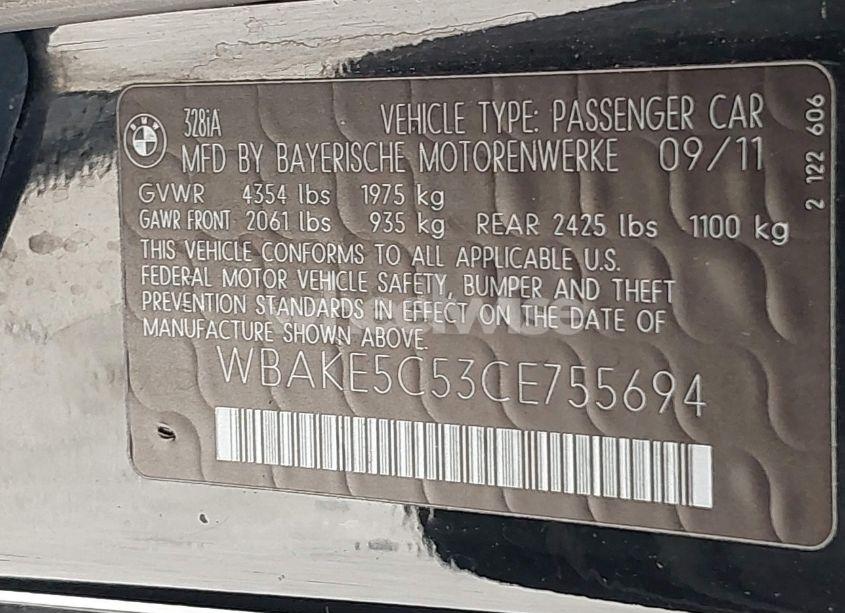 Photo 9 of 2012 Bmw 328i (VIN WBAKE5C53CE755694)