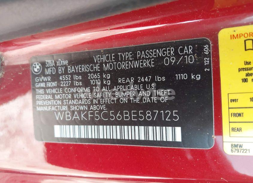Photo 9 of 2011 Bmw 328i XDRIVE (VIN WBAKF5C56BE587125)