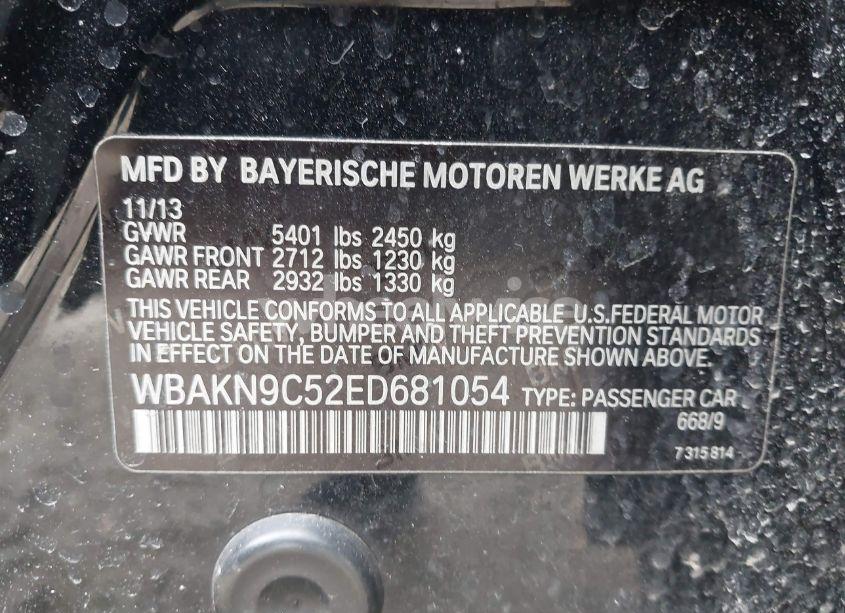 Photo 9 of 2014 Bmw 550i (VIN WBAKN9C52ED681054)