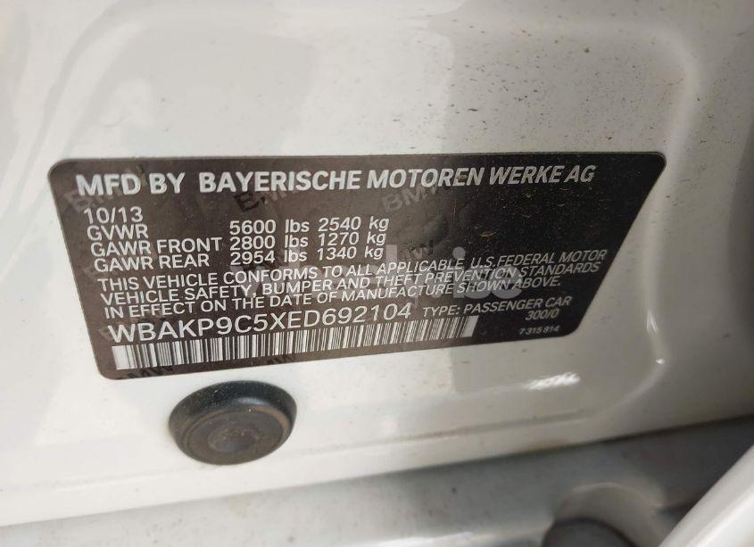 Photo 9 of 2014 Bmw 550i XDRIVE (VIN WBAKP9C5XED692104)