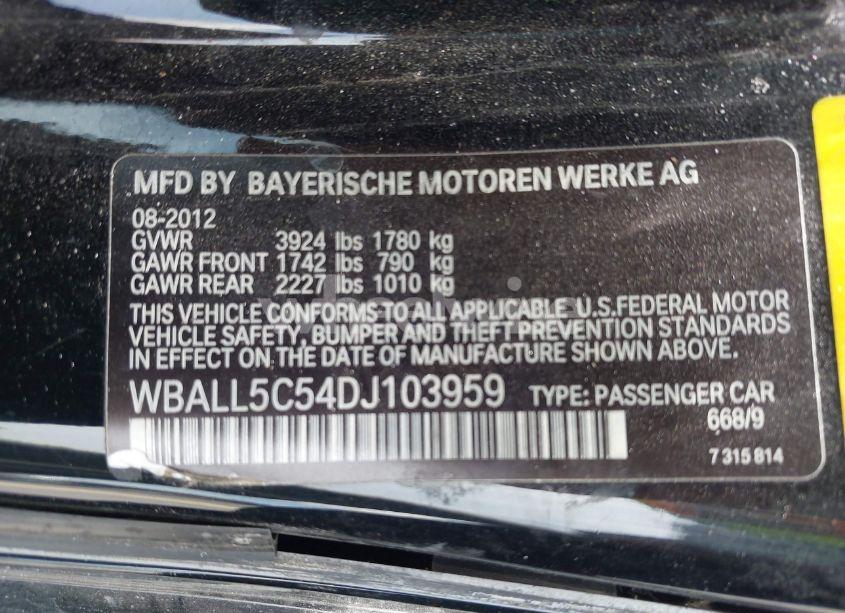 Photo 9 of 2013 Bmw Z4 SDRIVE28I (VIN WBALL5C54DJ103959)