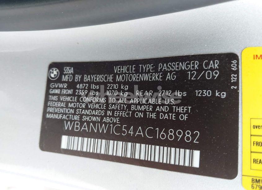 Photo 9 of 2010 Bmw 535i (VIN WBANW1C54AC168982)