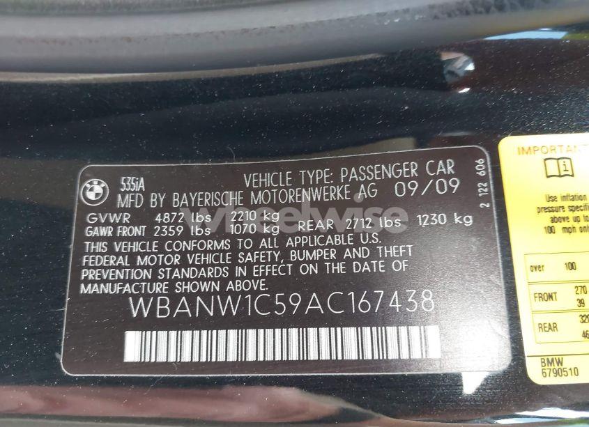 Photo 9 of 2010 Bmw 535i (VIN WBANW1C59AC167438)