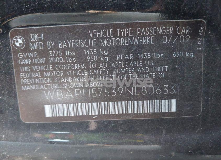 Photo 9 of 2009 Bmw 328i (VIN WBAPH57539NL80633)