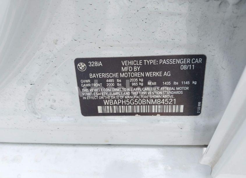 Photo 9 of 2011 Bmw 328i (VIN WBAPH5G50BNM84521)