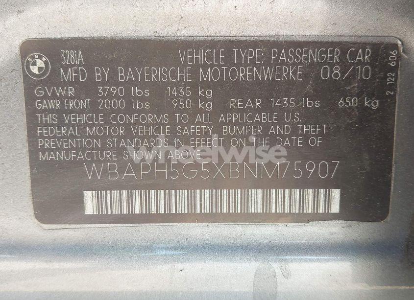 Photo 9 of 2011 Bmw 328i (VIN WBAPH5G5XBNM75907)