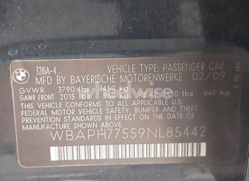 Photo 9 of 2009 Bmw 328i (VIN WBAPH77559NL85442)