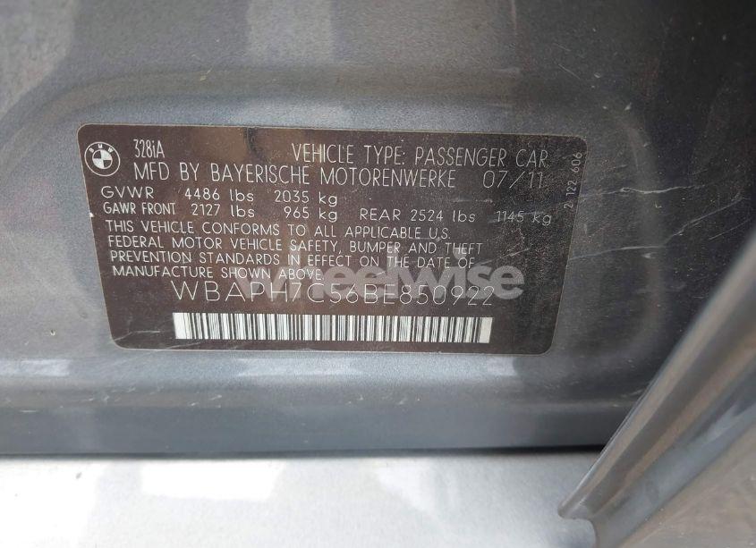 Photo 9 of 2011 Bmw 328i (VIN WBAPH7C56BE850922)