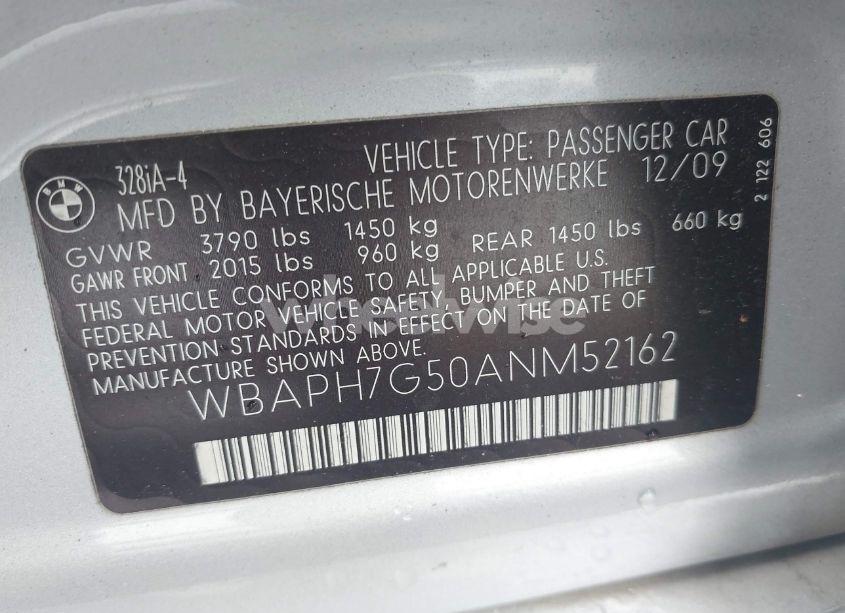 Photo 9 of 2010 Bmw 328i (VIN WBAPH7G50ANM52162)