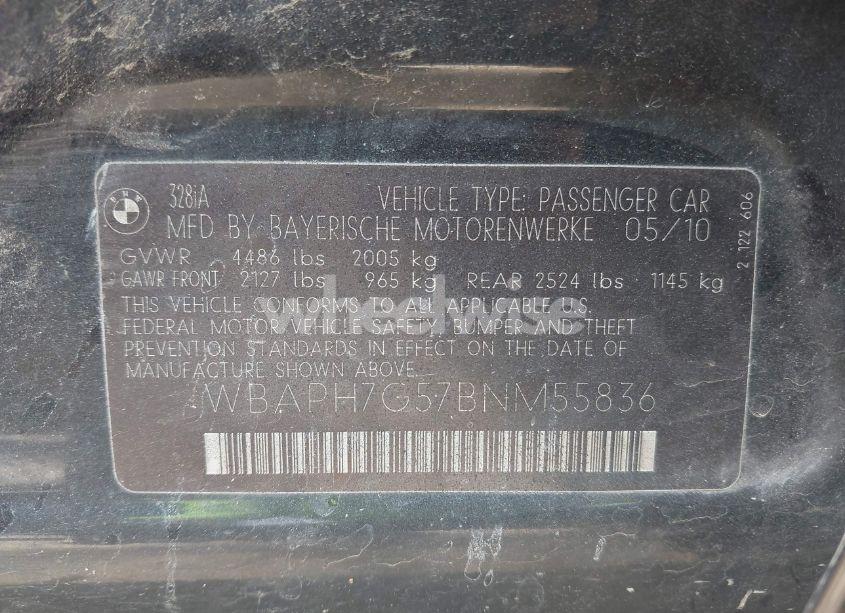 Photo 9 of 2011 Bmw 328i (VIN WBAPH7G57BNM55836)