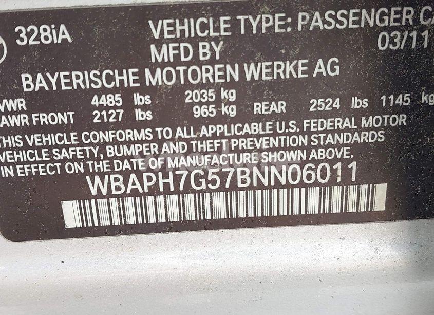 Photo 9 of 2011 Bmw 328i (VIN WBAPH7G57BNN06011)