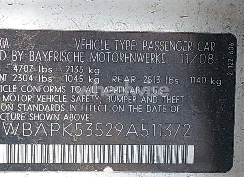 Photo 9 of 2009 Bmw 328i XDRIVE (VIN WBAPK53529A511372)