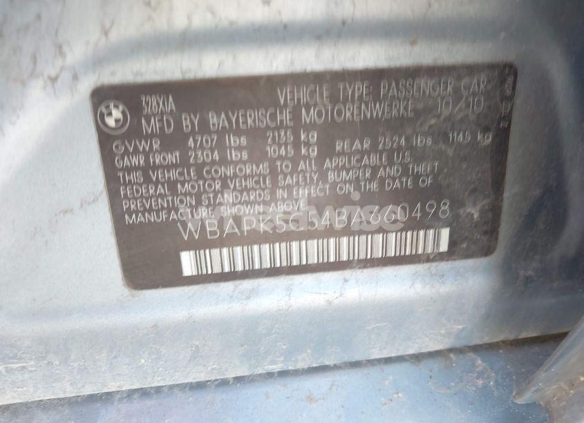 Photo 9 of 2011 Bmw 328i XDRIVE (VIN WBAPK5C54BA660498)