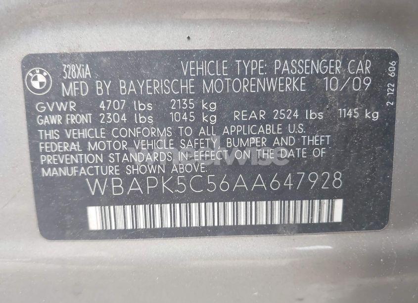 Photo 9 of 2010 Bmw 328i XDRIVE (VIN WBAPK5C56AA647928)