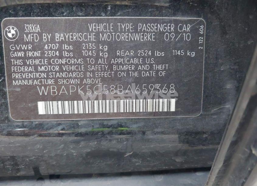 Photo 9 of 2011 Bmw 328i XDRIVE (VIN WBAPK5C58BA659368)