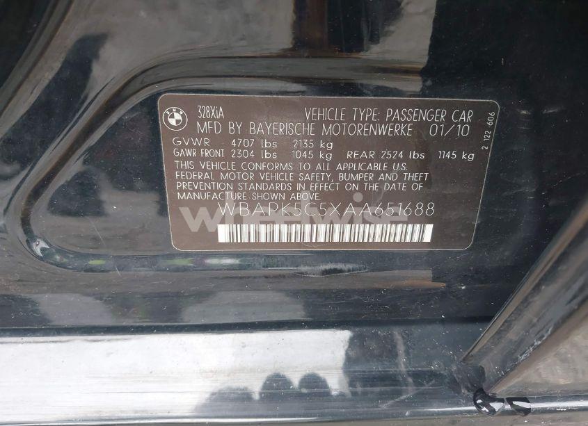 Photo 9 of 2010 Bmw 328i XDRIVE (VIN WBAPK5C5XAA651688)
