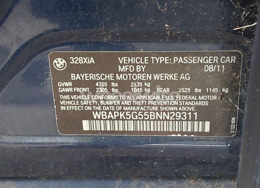 Photo 9 of 2011 Bmw 328i XDRIVE (VIN WBAPK5G55BNN29311)