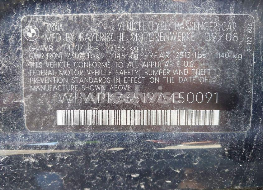 Photo 9 of 2009 Bmw 328i XDRIVE (VIN WBAPK73519A450091)