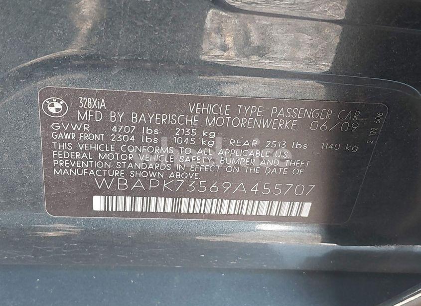 Photo 9 of 2009 Bmw 328i XDRIVE (VIN WBAPK73569A455707)
