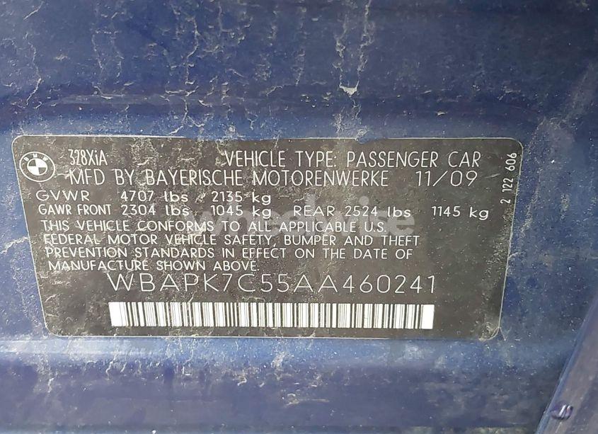 Photo 9 of 2010 Bmw 328i XDRIVE (VIN WBAPK7C55AA460241)