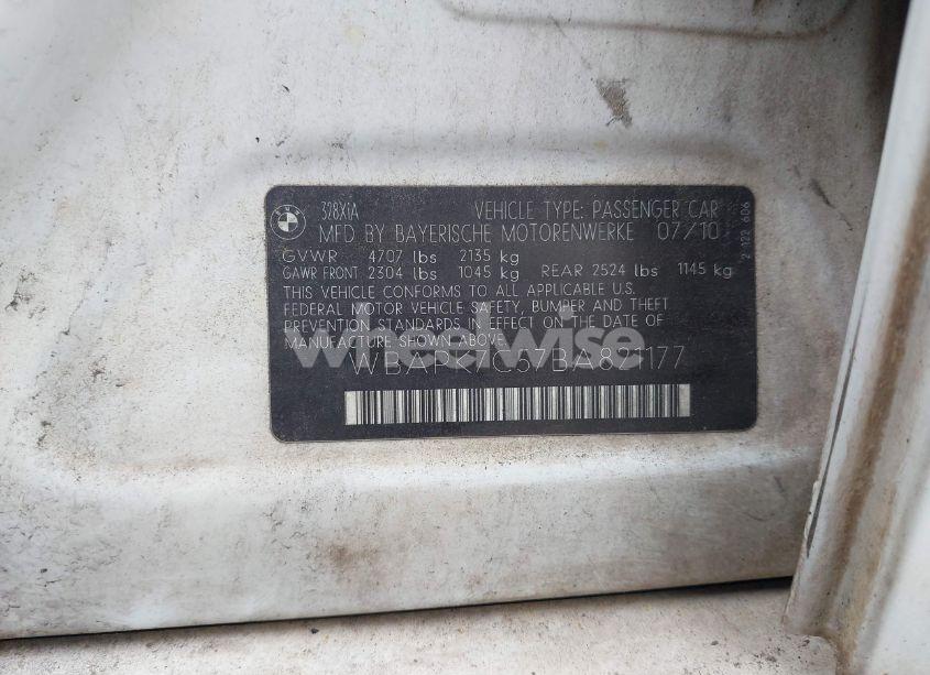 Photo 9 of 2011 Bmw 328i XDRIVE (VIN WBAPK7C57BA821177)