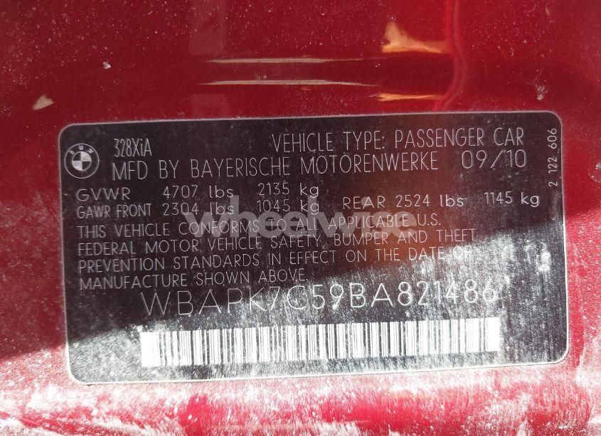 Photo 9 of 2011 Bmw 328i XDRIVE (VIN WBAPK7C59BA821486)