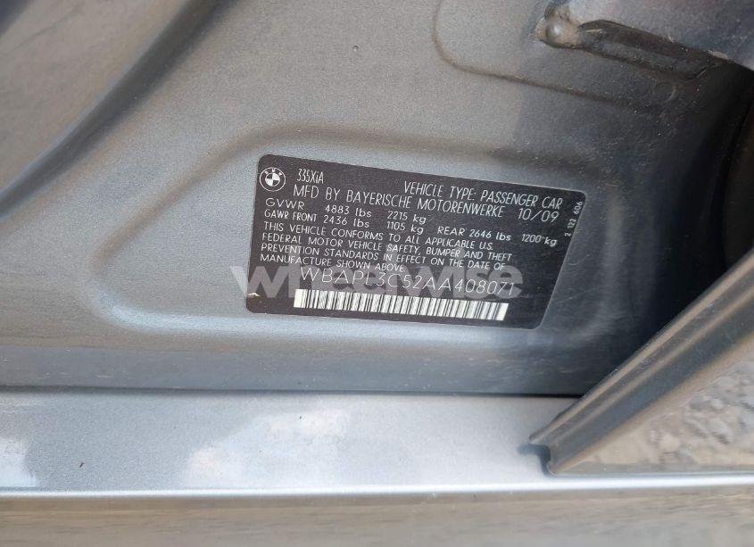 Photo 9 of 2010 Bmw 335i XDRIVE (VIN WBAPL3C52AA408071)