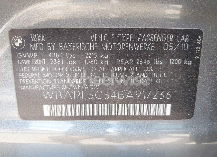 Photo 9 of 2011 Bmw 335i XDRIVE (VIN WBAPL5C54BA917236)